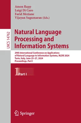 Abbildung von Rapp / Di Caro | Natural Language Processing and Information Systems | 1. Auflage | 2024 | 14762 | beck-shop.de