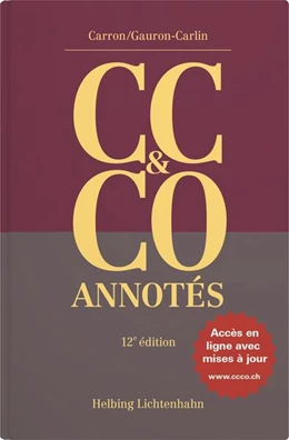 Abbildung von Carron / Gauron-Carlin | Code civil suisse et Code des obligations annotés - Edition limitée reliée cuir et accès en ligne avec mises à jour: CC & CO annotés | 12. Auflage | 2024 | beck-shop.de