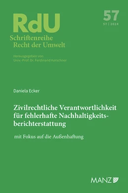 Abbildung von Ecker | Zivilrechtliche Verantwortlichkeit für fehlerhafte Nachhaltigkeitsberichterstattung - mit Fokus auf die Außenhaftung | 1. Auflage | 2024 | 57 | beck-shop.de