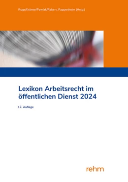 Abbildung von Krömer / Pawlak | Lexikon Arbeitsrecht im öffentlichen Dienst 2024 | 1. Auflage | 2024 | beck-shop.de