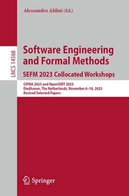 Abbildung von Aldini | Software Engineering and Formal Methods. SEFM 2023 Collocated Workshops | 1. Auflage | 2024 | beck-shop.de