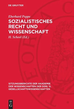 Abbildung von Poppe / Scheel | Sozialistisches Recht und Wissenschaft | 1. Auflage | 1982 | 1981,9 | beck-shop.de