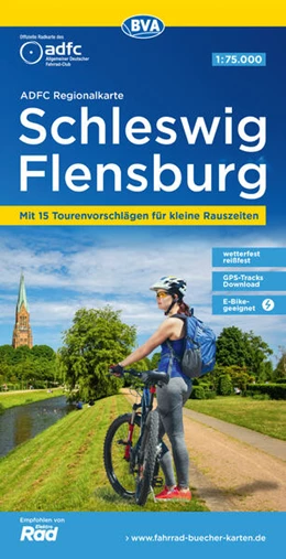 Abbildung von Allgemeiner Deutscher Fahrrad-Club e. V. (ADFC) / BVA BikeMedia GmbH | ADFC-Regionalkarte Schleswig Flensburg, 1:75.000, mit Tagestourenvorschlägen, reiß- und wetterfest, E-Bike-geeignet, GPS-Tracks Download | 8. Auflage | 2025 | beck-shop.de