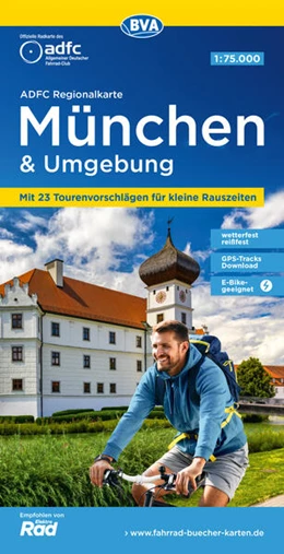 Abbildung von Allgemeiner Deutscher Fahrrad-Club e. V. (ADFC) / BVA BikeMedia GmbH | ADFC-Regionalkarte München und Umgebung, 1:75.000, mit Tagestourenvorschlägen, reiß- und wetterfest, E-Bike-geeignet, GPS-Tracks Download | 4. Auflage | 2025 | beck-shop.de