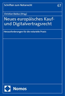 Abbildung von Baldus | Neues europäisches Kauf- und Digitalvertragsrecht | 1. Auflage | 2024 | beck-shop.de