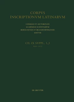 Abbildung von Buonocore | Addenda et corrigenda (CIL IX 9005–9133). Indices. | 1. Auflage | 2024 | beck-shop.de