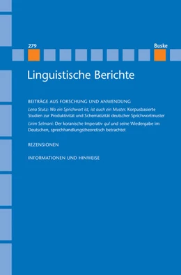 Abbildung von Steinbach / Meister | Linguistische Berichte Heft 279 | 1. Auflage | 2024 | beck-shop.de