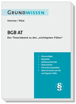 Abbildung von Hemmer / Wüst | Grundwissen BGB AT | 12. Auflage | 2024 | beck-shop.de