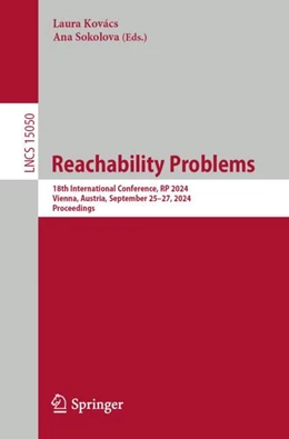 Abbildung von Kovács / Sokolova | Reachability Problems | 1. Auflage | 2024 | 15050 | beck-shop.de