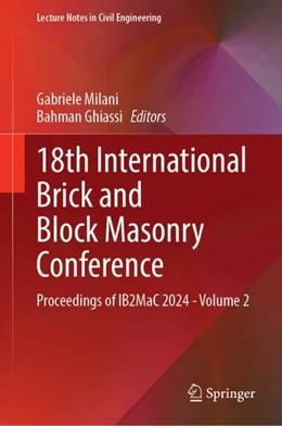 Abbildung von Milani / Ghiassi | 18th International Brick and Block Masonry Conference | 1. Auflage | 2025 | 614 | beck-shop.de