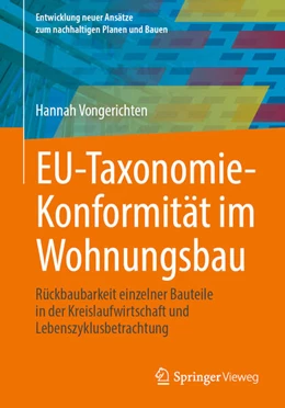 Abbildung von Vongerichten | EU-Taxonomie-Konformität im Wohnungsbau | 1. Auflage | 2024 | beck-shop.de