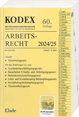 Abbildung von Stech / Doralt | KODEX Arbeitsrecht 2024/25 | 60. Auflage | 2024 | beck-shop.de