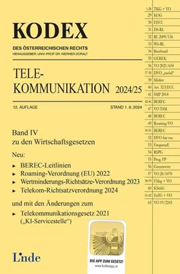 Abbildung von Feiel / Doralt | KODEX Telekommunikation 2024/25 | 12. Auflage | 2024 | beck-shop.de