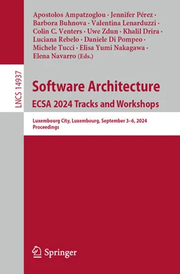 Abbildung von Ampatzoglou / Pérez | Software Architecture. ECSA 2024 Tracks and Workshops | 1. Auflage | 2024 | beck-shop.de