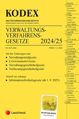 Abbildung von Doralt | KODEX Verwaltungsverfahrensgesetze (AVG) 2024/25 - inkl. App | 64. Auflage | 2024 | beck-shop.de