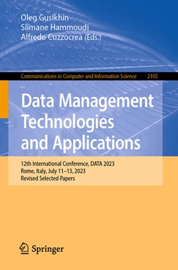 Abbildung von Gusikhin / Hammoudi | Data Management Technologies and Applications | 1. Auflage | 2024 | beck-shop.de