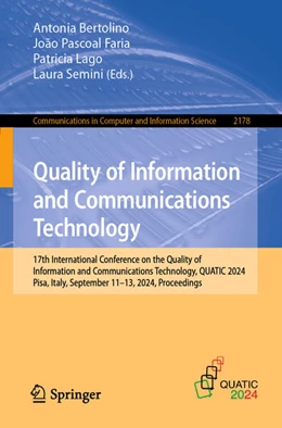 Abbildung von Bertolino / Pascoal Faria | Quality of Information and Communications Technology | 1. Auflage | 2024 | beck-shop.de