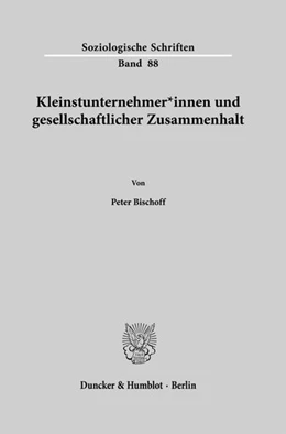 Abbildung von Bischoff | Kleinstunternehmer*innen und gesellschaftlicher Zusammenhalt | 1. Auflage | 2024 | 88 | beck-shop.de