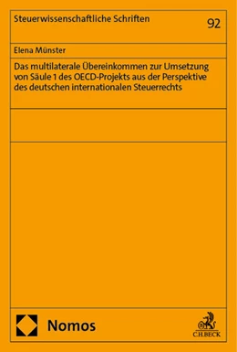 Abbildung von Münster | Das multilaterale Übereinkommen zur Umsetzung von Säule 1 des OECD-Projekts aus der Perspektive des deutschen internationalen Steuerrechts | 1. Auflage | 2024 | beck-shop.de