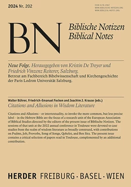 Abbildung von Bührer / Focken | Citations and Allusions in Wisdom Literature | 1. Auflage | 2024 | beck-shop.de