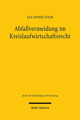 Abbildung von Stich | Abfallvermeidung im Kreislaufwirtschaftsrecht | 1. Auflage | 2024 | 33 | beck-shop.de