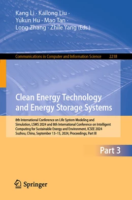 Abbildung von Li / Liu | Clean Energy Technology and Energy Storage Systems | 1. Auflage | 2025 | 2218 | beck-shop.de