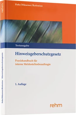 Abbildung von Fehr / Hüsener | Hinweisgeberschutzgesetz | 1. Auflage | 2024 | beck-shop.de