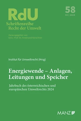 Abbildung von Energiewende - Anlagen, Leistungen und Speicher Jahrbuch des österreichischen und europäischen Umweltrechts 2024 | 1. Auflage | 2024 | 58 | beck-shop.de