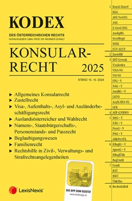 Abbildung von Doralt | KODEX Konsularrecht - inkl. App | 1. Auflage | 2024 | beck-shop.de