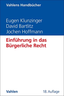 Abbildung von Klunzinger / Hoffmann | Einführung in das Bürgerliche Recht | 18. Auflage | 2024 | beck-shop.de