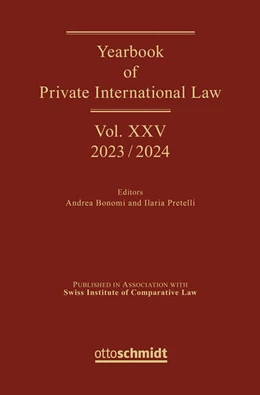 Abbildung von Bonomi / Pretelli | Yearbook of Private International Law Vol. XXV - 2023/2024 | 1. Auflage | 2024 | beck-shop.de