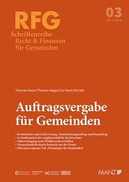 Abbildung von Mayer / Neger | Auftragsvergabe für Gemeinden | 1. Auflage | 2024 | beck-shop.de