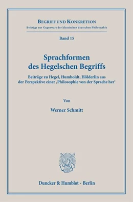 Abbildung von Schmitt | Sprachformen des Hegelschen Begriffs | 1. Auflage | 2024 | beck-shop.de