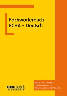 Abbildung von Fachwörterbuch ECHA - Deutsch | 2. Auflage | 2025 | beck-shop.de