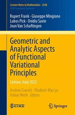 Abbildung von Cianchi / Maz'ya | Geometric and Analytic Aspects of Functional Variational Principles | 1. Auflage | 2024 | beck-shop.de