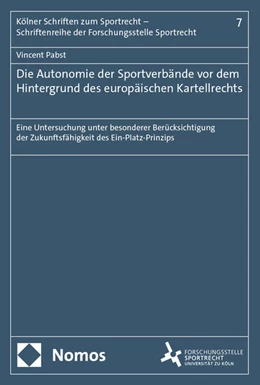 Abbildung von Pabst | Die Autonomie der Sportverbände vor dem Hintergrund des europäischen Kartellrechts | 1. Auflage | 2024 | beck-shop.de