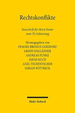 Abbildung von Brosius-Gersdorf / Engländer | Rechtskonflikte | 1. Auflage | 2024 | beck-shop.de