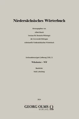 Abbildung von Busch | Niedersächsisches Wörterbuch | 1. Auflage | 2024 | beck-shop.de