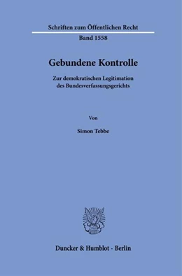 Abbildung von Tebbe | Gebundene Kontrolle | 1. Auflage | 2025 | beck-shop.de