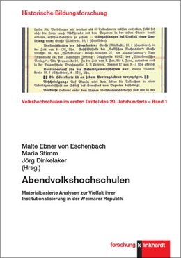 Abbildung von Dinkelaker / Eschenbach | Abendvolkshochschulen | 1. Auflage | 2024 | beck-shop.de