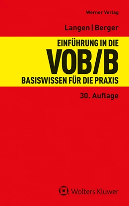 Abbildung von Kapellmann / Langen | Einführung in die VOB/B | 30. Auflage | 2025 | beck-shop.de