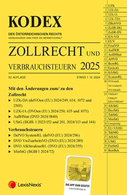 Abbildung von Doralt | KODEX Zollrecht 2025 - inkl. App | 33. Auflage | 2025 | beck-shop.de