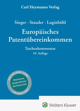 Abbildung von Luginbühl / Stauder | Europäisches Patentübereinkommen (EPÜ) - Kommentar | 10. Auflage | 2025 | beck-shop.de