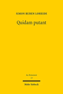 Abbildung von Loheide | Quidam putant | 1. Auflage | 2025 | beck-shop.de