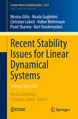 Abbildung von Guglielmi / Lubich | Recent Stability Issues for Linear Dynamical Systems | 1. Auflage | 2024 | beck-shop.de