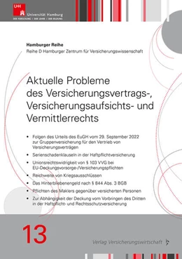 Abbildung von Aktuelle Probleme des Versicherungsvertrags-, Versicherungsaufsichts- und Vermittlerrechts | 1. Auflage | 2024 | beck-shop.de