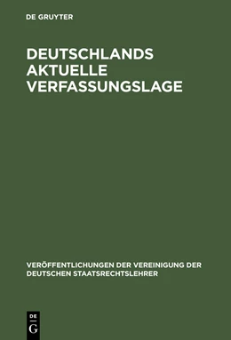 Abbildung von Deutschlands aktuelle Verfassungslage | 1. Auflage | 1990 | 49 | beck-shop.de