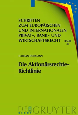 Abbildung von Ochmann | Die Aktionärsrechte-Richtlinie | 1. Auflage | 2009 | 35 | beck-shop.de
