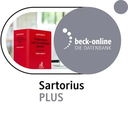 Abbildung von beck-online. Sartorius PLUS | 1. Auflage | | beck-shop.de