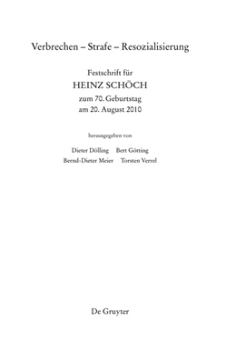 Abbildung von Dölling / Götting | Verbrechen - Strafe - Resozialisierung | 1. Auflage | 2010 | beck-shop.de
